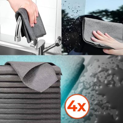 Peshqirë pastrimi prej mikrofibre (set prej 4, 20x25 cm) - MICROWIPE